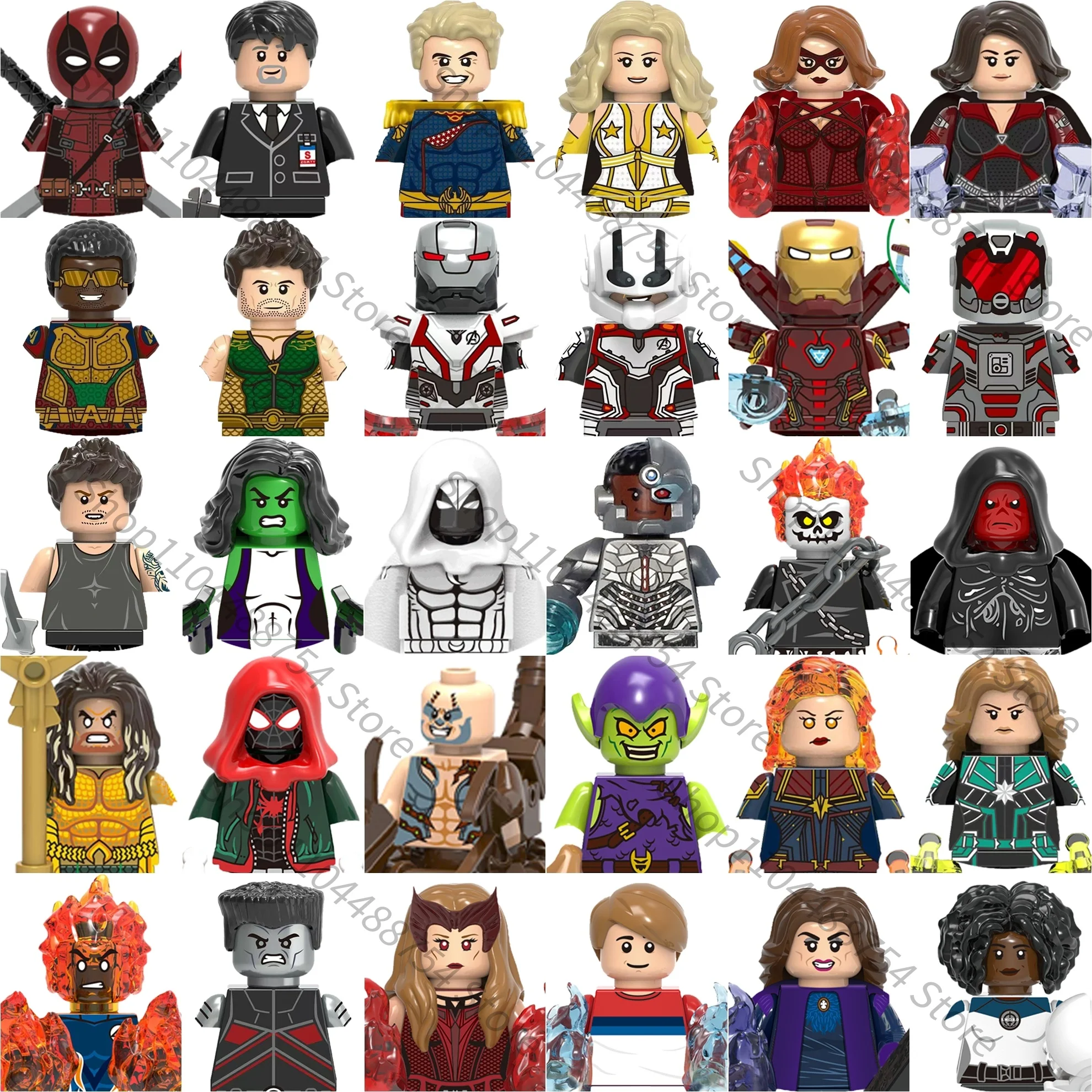 

Hot collectible toys Blocks Bricks Mini character building blocks children's party gift Red Skull Scarlet Witch