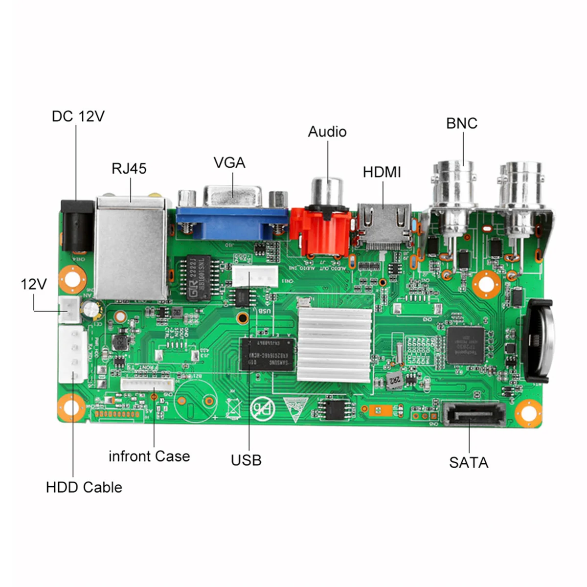 H.265X 4CH 1080P IP DVR Board XMEYE NVR 4 Channels 6 IN 1 AHD TVI CVI Hybrid DVR Recorder Board for CCTV System