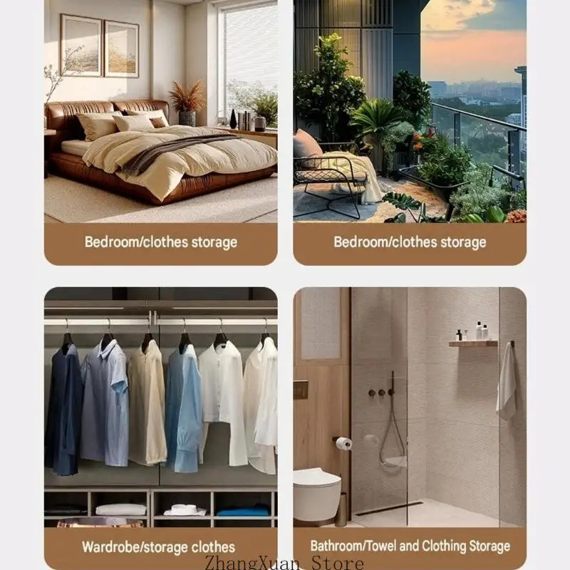 Platzsparender Wäscheständer für Balkon und Schlafsaal, 3 x – Detail 5