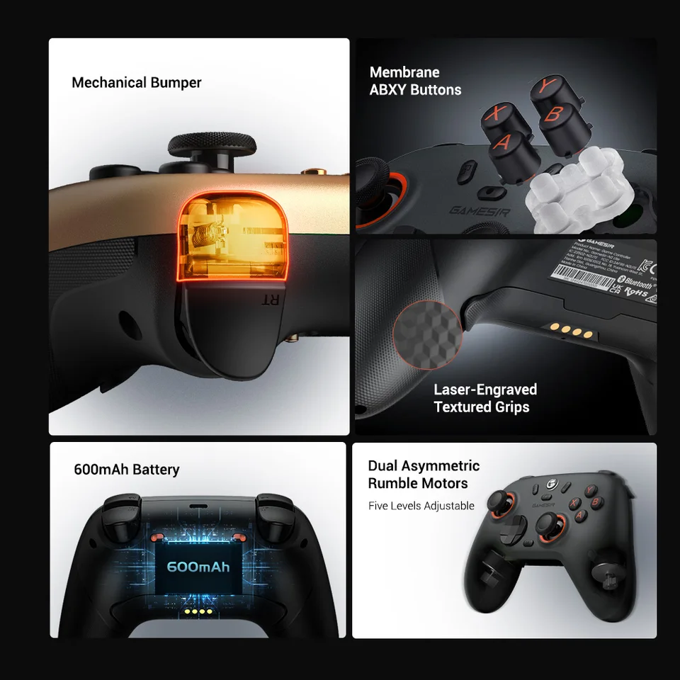 GameSir Nova 2 Lite Edición Iron Man Controlador Inalámbrico para Switch, PC, Android e iOS 6