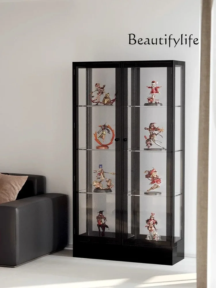 

Light luxury acrylic living room display cabinet Household light luxury figure cabinet Living room with door display cabinet