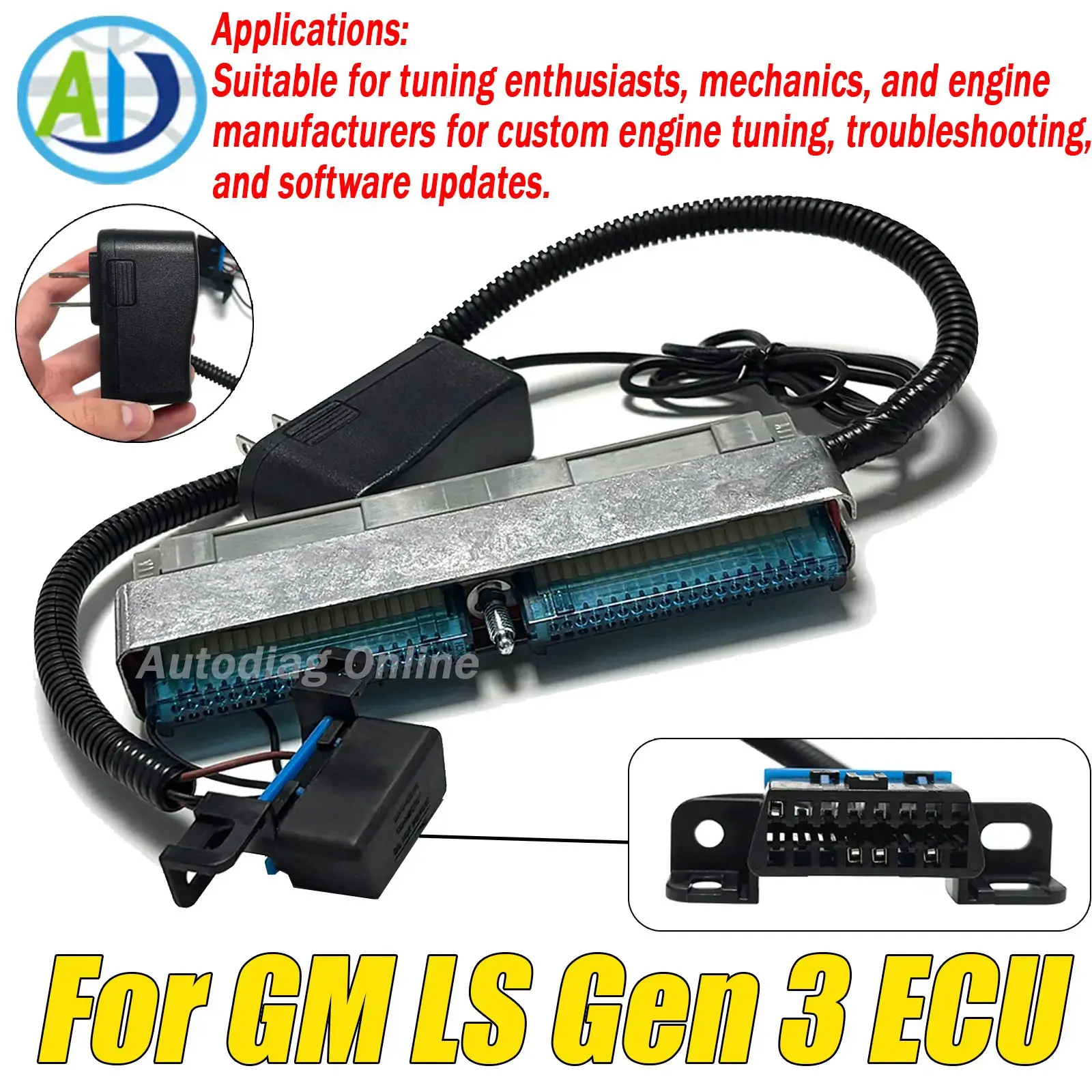 Obd2 مقاعد البدلاء تسخير لجنرال موتورز تشيفي LS Gen3 مع كابل إمداد الطاقة مقعد تسخير ل ECM محرك البرمجة obdii محول أداة #1