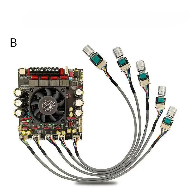 Imagem -02 - Placa Amplificadora de Potência Bluetooth Módulo Amplificador de Potência de Alto e Baixo Ruído Zk-as21p Tpa3255 2.1 Canais 300w Mais 300w Mais 600w