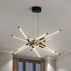 2024 Creative Style Simple Atmosphere Living Room Bedroom Light Personalized Fashion Bar Restaurant Line Chandelier Decoration