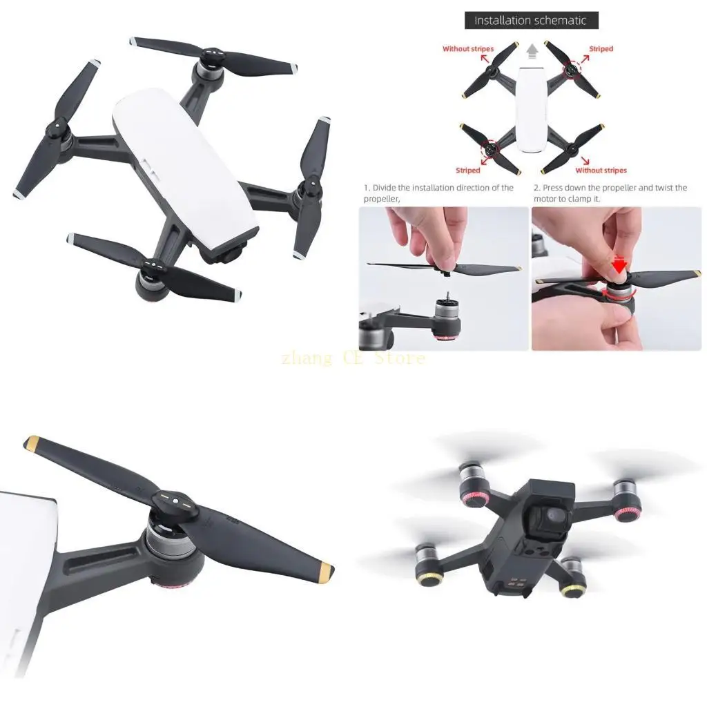 

M5TD Low-Noise Wing Quick-Release Propellers Quieter Flight Powerful Thrusts Compatible for Spark Vanes