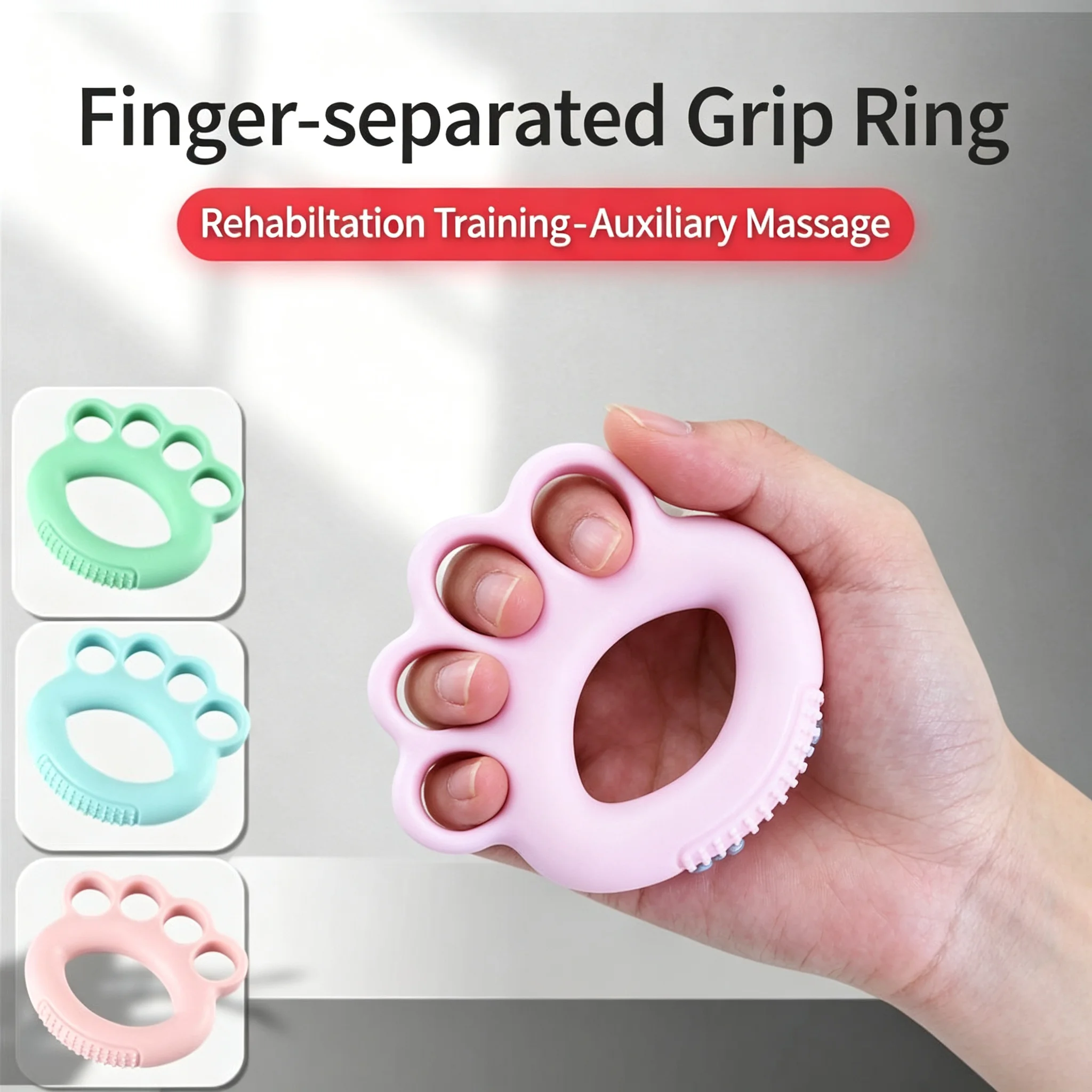 Silicone Adjustable Hand Grip Finger Recovery Trainer Exercise Carpal Expander Muscle Workout Gym Fitnes Strengthener