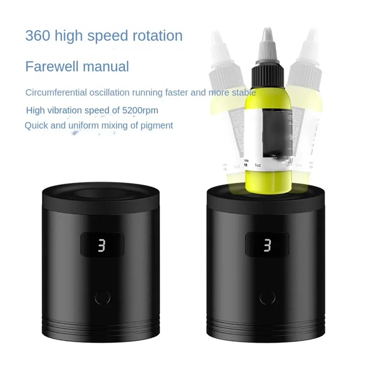 

ABST НОВЫЙ смеситель для краски для татуировки, автоматический смеситель цвета, бутылка, смеситель для чернил для татуировки для макияжа, цветные чернила для бровей, акриловые краски