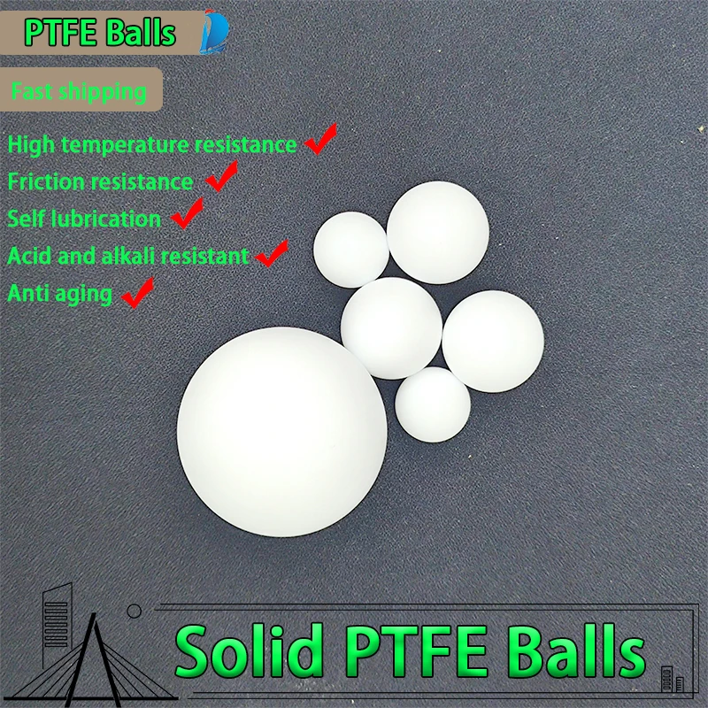 Solid PTFE Balls F4 Ball Plastic Ball Precision Bearings Rolling Bead 3/4/5/6/6.35/7/8/9/9.5/10/12/12.7/14/15/16/18~82mm