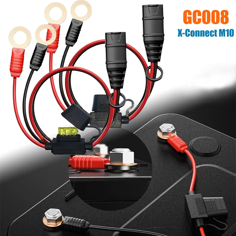 

Car Plug Fast Charging Connector Cable 1/2PCS M10/M6 Silicone Cable for NOCO GC008 X-Connect Cable M10 Eyelet Terminal Connector