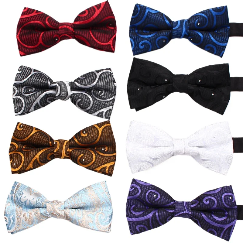 high-quality good business  Dress Floral Geometric Men's Business  Best Man Wedding Shirt  Suit Accessories Bow Tie