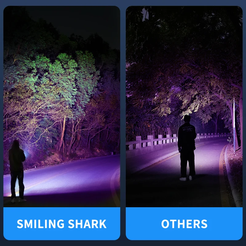 Smiling Shark UV Light 2Mode 365nm Mini Flashlight Purple Light Test Lamp Rechargeable Torch Light  Money Test SD5316