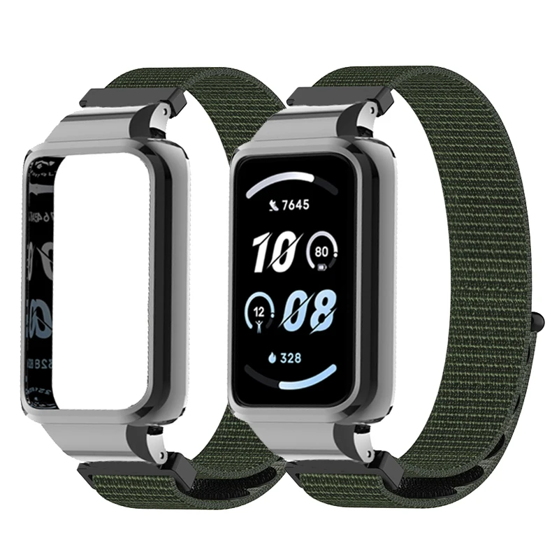 

Ремешок нейлоновый для HONOR BAND 9, Защитный Браслет для Honor Band 9, металлический защитный чехол для honor band 9