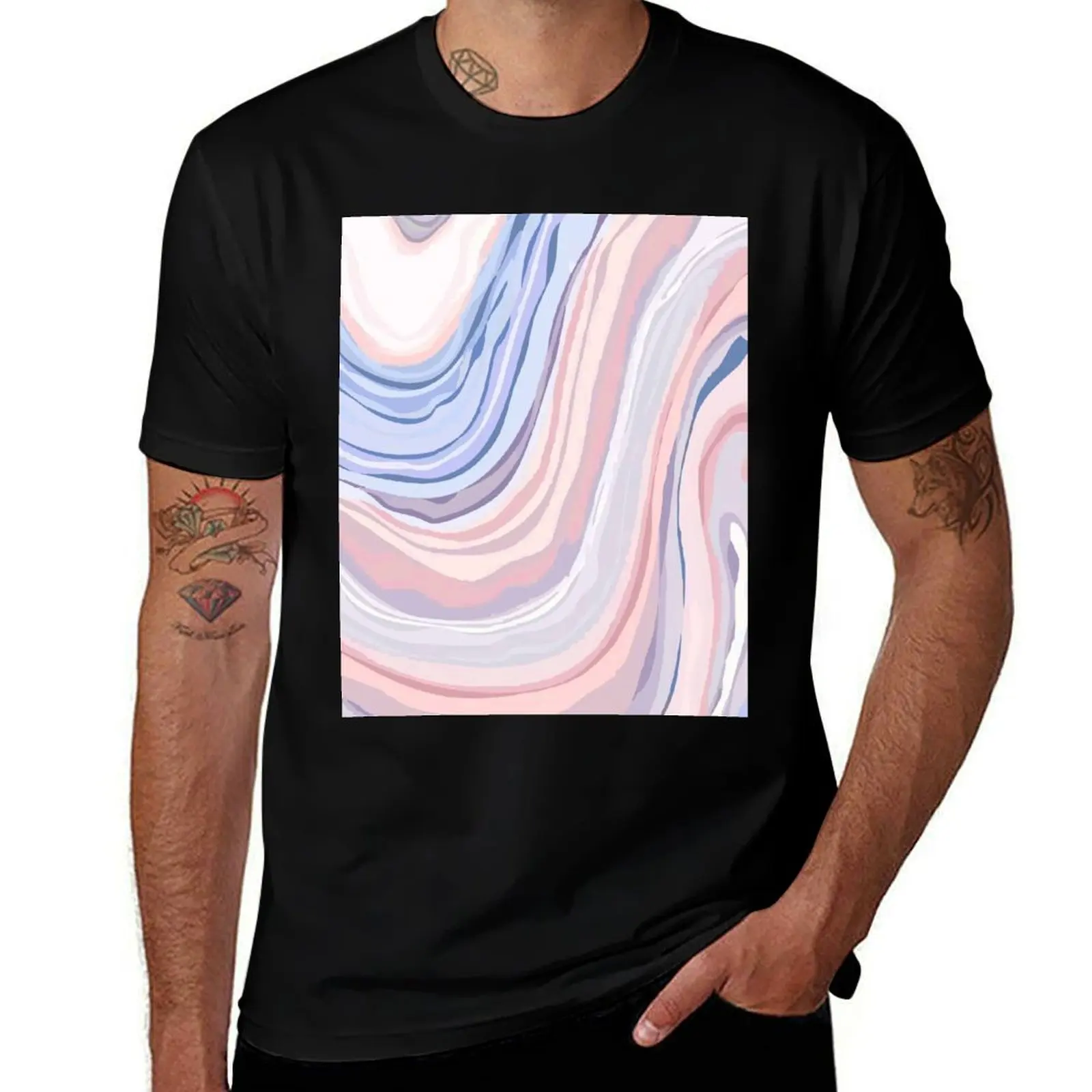 Pastel Marble T-Shirt t shirts for man graphic funny printed t shirts for man t shirt man casual T-shirt