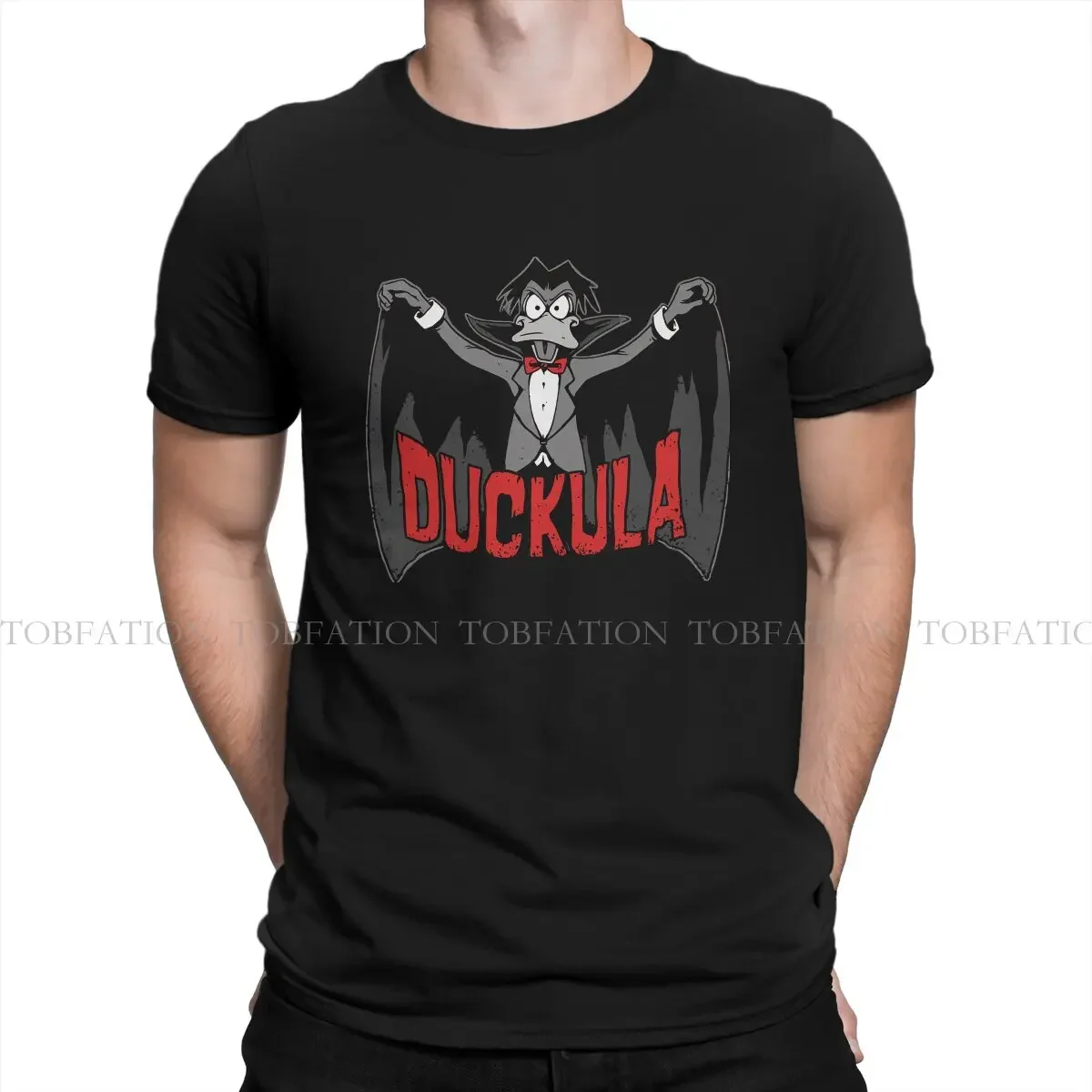 Count Duckula Cartoon Men's TShirt Cute Graphic Classic Individuality T Shirt 100% Cotton Original Sweatshirts Hipster