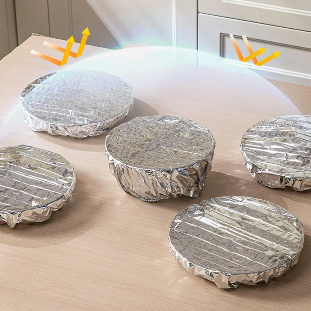 10/20/30/50Pcs Aluminum Foil Aluminum Foil Film Food Cover Food Grade Reusable Food Insulation Cover Thermal Insulation Films