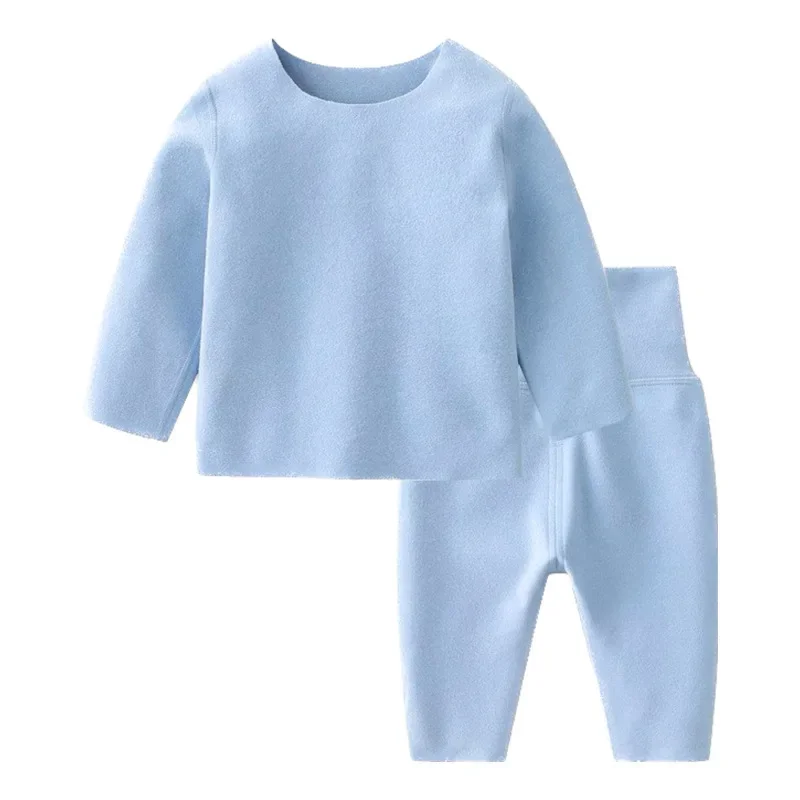 Winter Warm Jumpsuit Baby Clothes Thick Cotton Newborn Sleepwear Kid's Clothes Baby Girl Boy Solid Pajamas Children‘s Sets