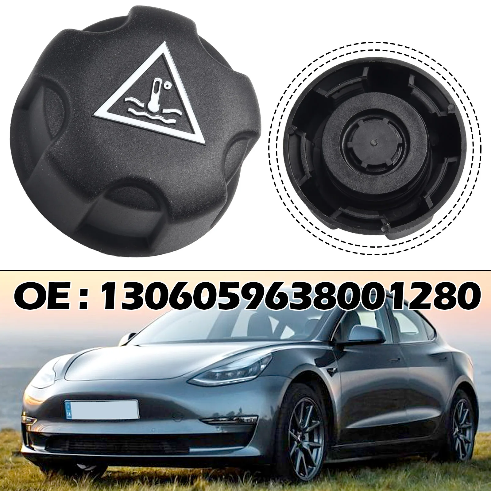 

1 PC Auto Engine Radiator Expansion Tank Cap Cover Fit For 106 107 206 207 307 308 9638001280 1306J5 Car Replace Accessories