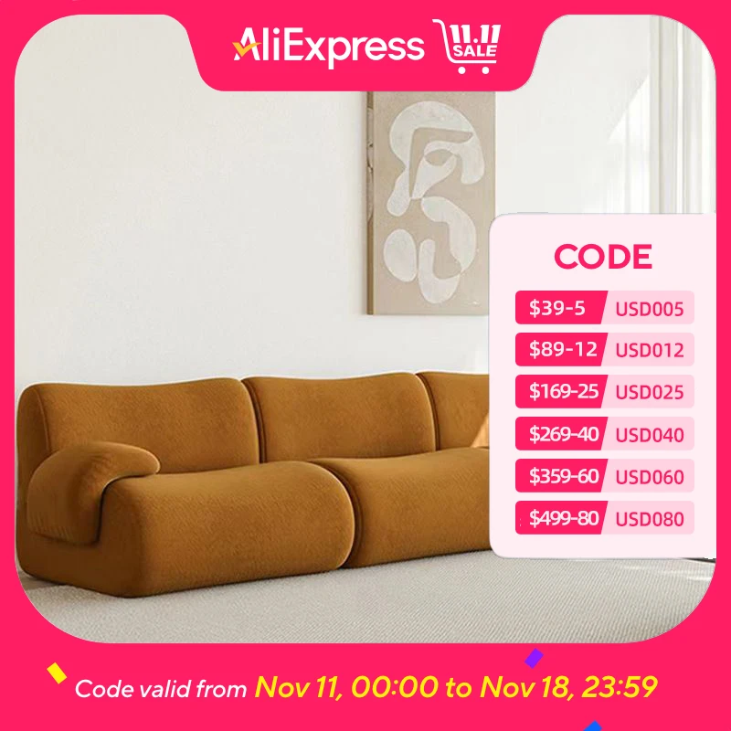 

Скандинавский современный диван для гостиной, дизайнерский ретро-модуль, итальянский двойной диван, минималистичная ткань, итальянская мебель для дома Divani