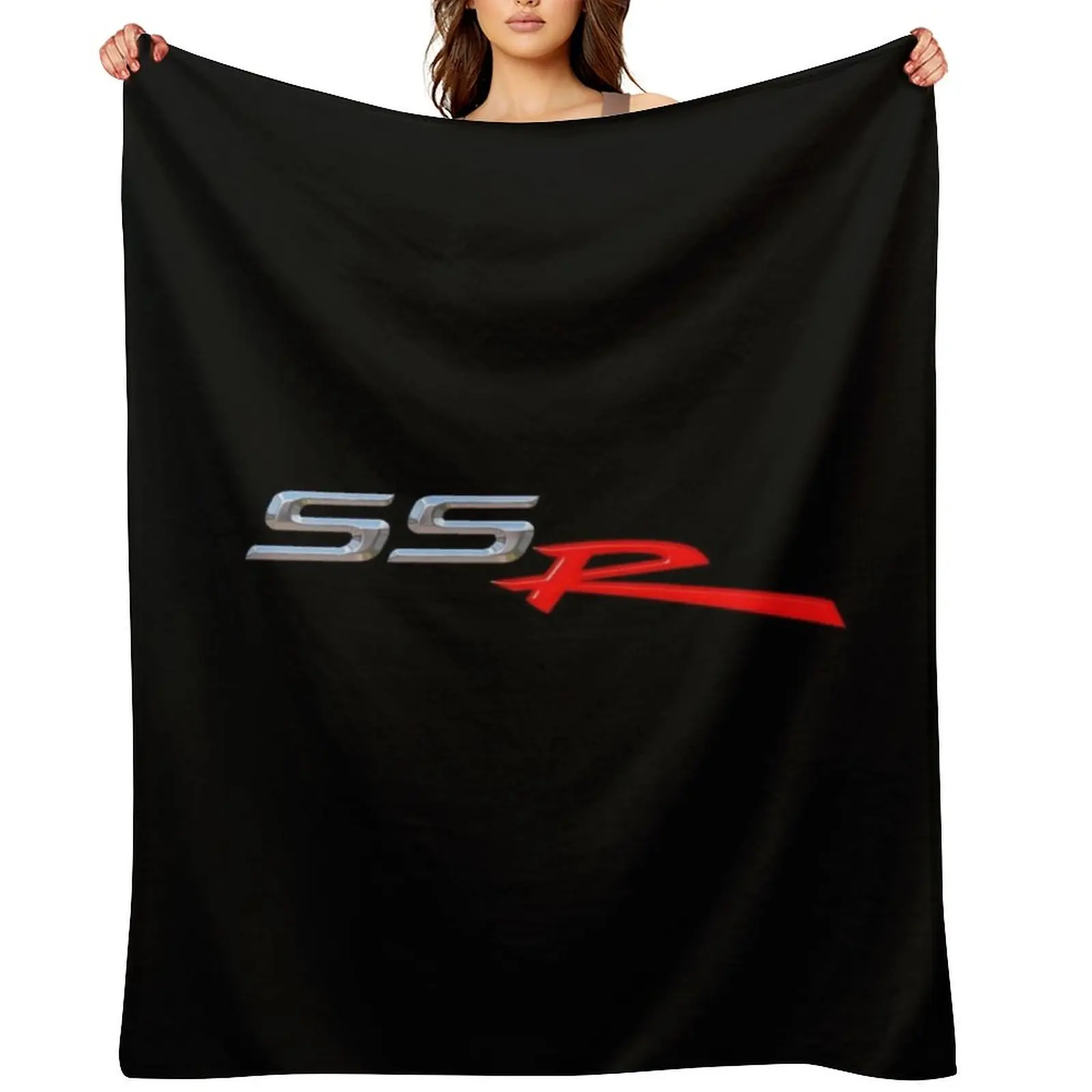 

Chrome Chevy SSR for Dark Backgrounds Throw Blanket Luxury Designer Thermal Comforter Quilt Blankets
