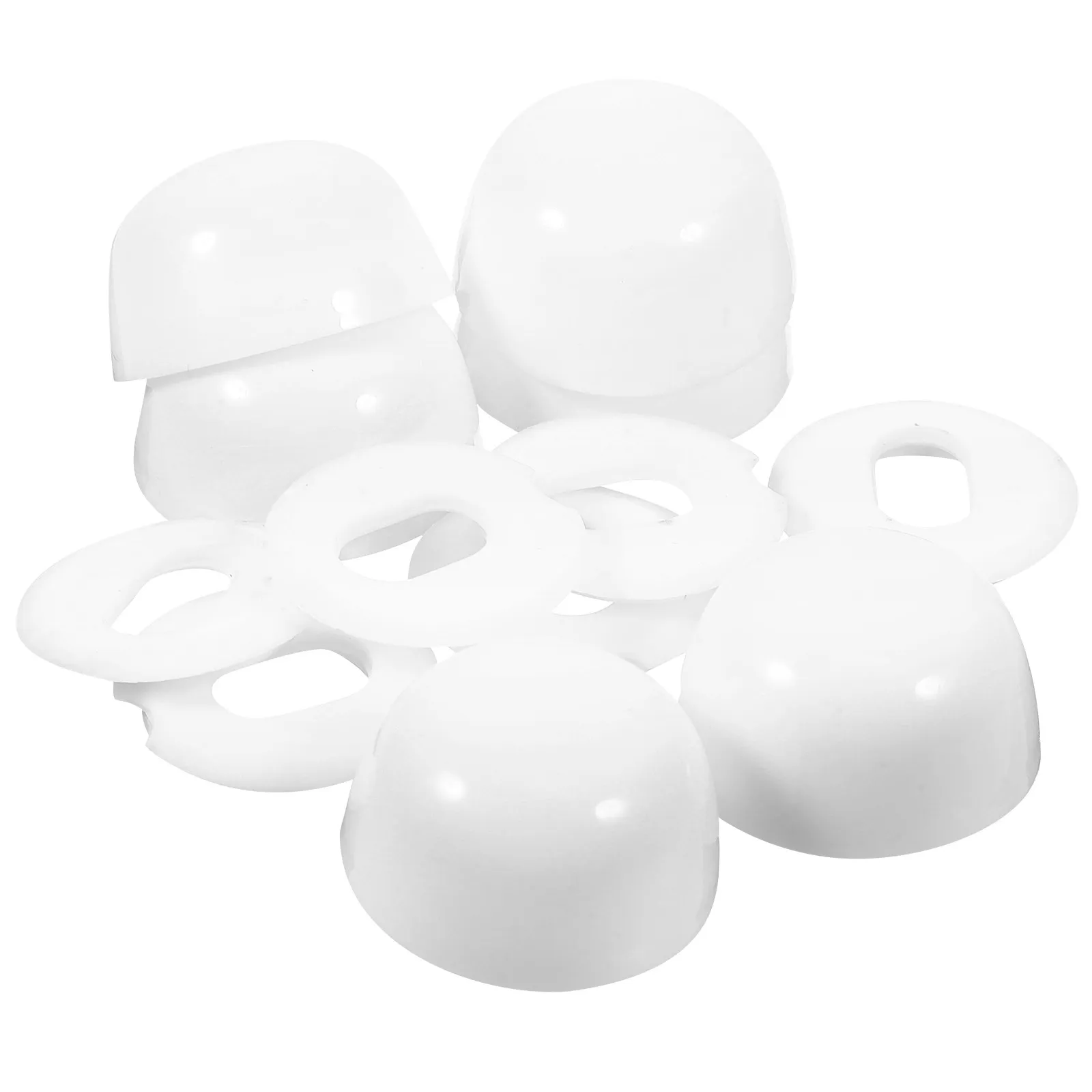 

6Pcs Toilet Bolt Covers Decorative Protective Screw Caps Strong Wear Resistant ABS Plastic Toilet Floor Bolts Covers Parts