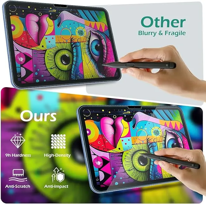 2 Stück Schutzglasfolie für iPad 10 Mini 6 7 Air 5 4 3 9.7, für iPad 10.2 5 6. 7 8 9. Pro 11 12.9, gehärteter Displayschutz – Detail 5