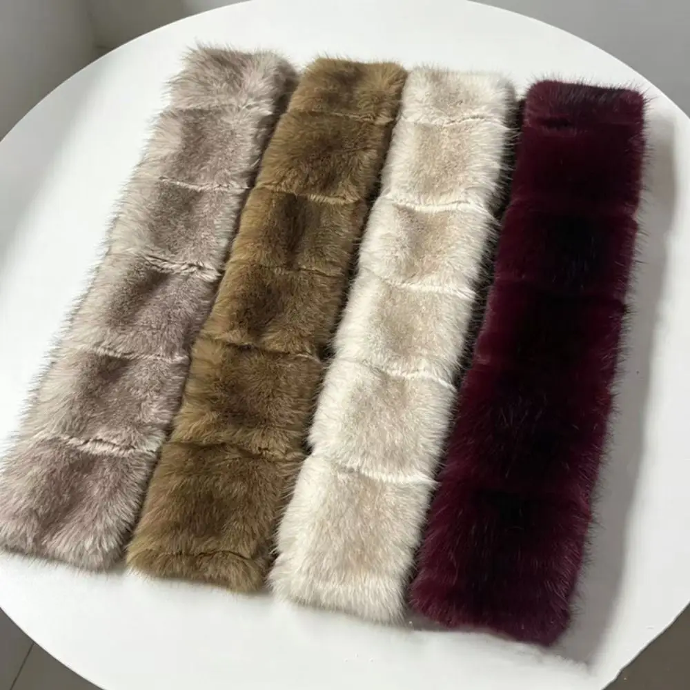 Fashion Thick Fluffy Scarf Warm Imitation Mink Fur Winter Scarf Soft Texture Thermal Insulation Shawl Wrap Neck Accessories