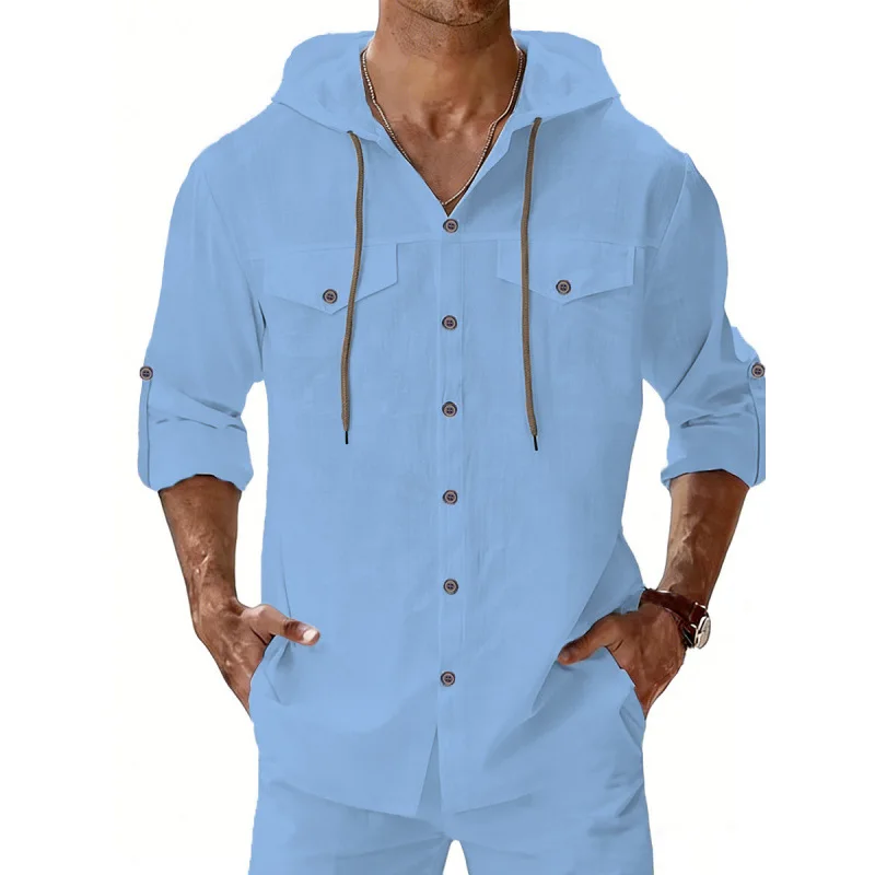 New Spring Summer Men's Hooded - Men'S Fashion Color บทวิจารณ์และราคา
