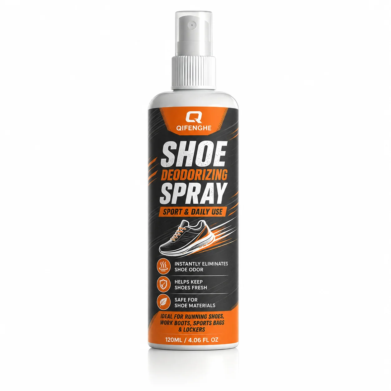 Shoe Deodorizing Spray for Boots & Sneakers 120ml - Long-Lasting Odor Eliminator for Closets, Bags & Cars