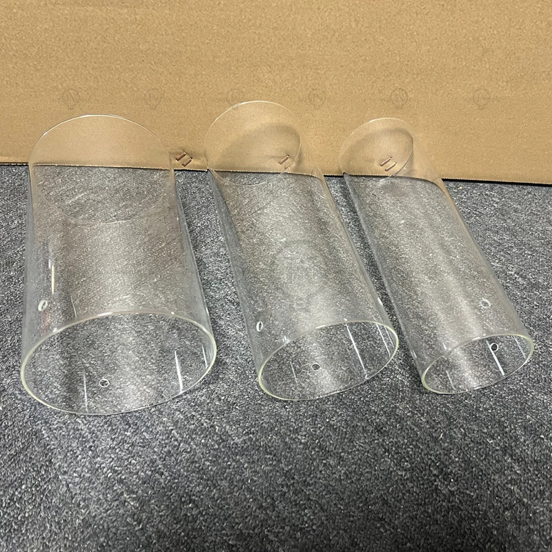 Replacement of cylindrical glass lampshade for pendant lamp components using transparent long tube glass lampshade