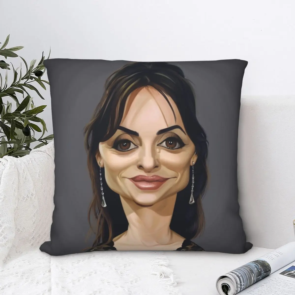 Penelope Cruz Square Pillowcase Polyester Pillow Cover Velvet Cushion Zip Decorative Comfort Throw Pillow For Home Living Room