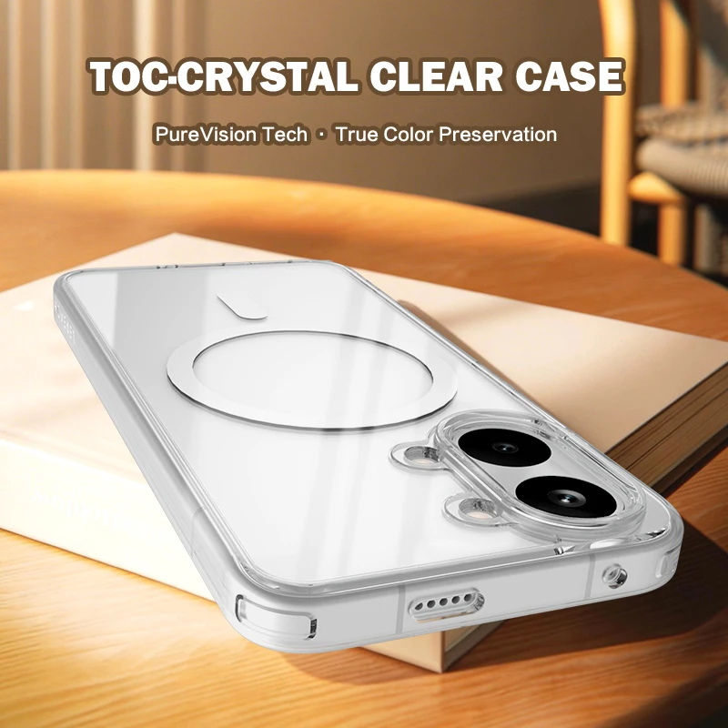 LeReach TOC Transparent Case For Poco X8 Pro Max / X8 Pro TPU + PC Magnetic Hard Cover