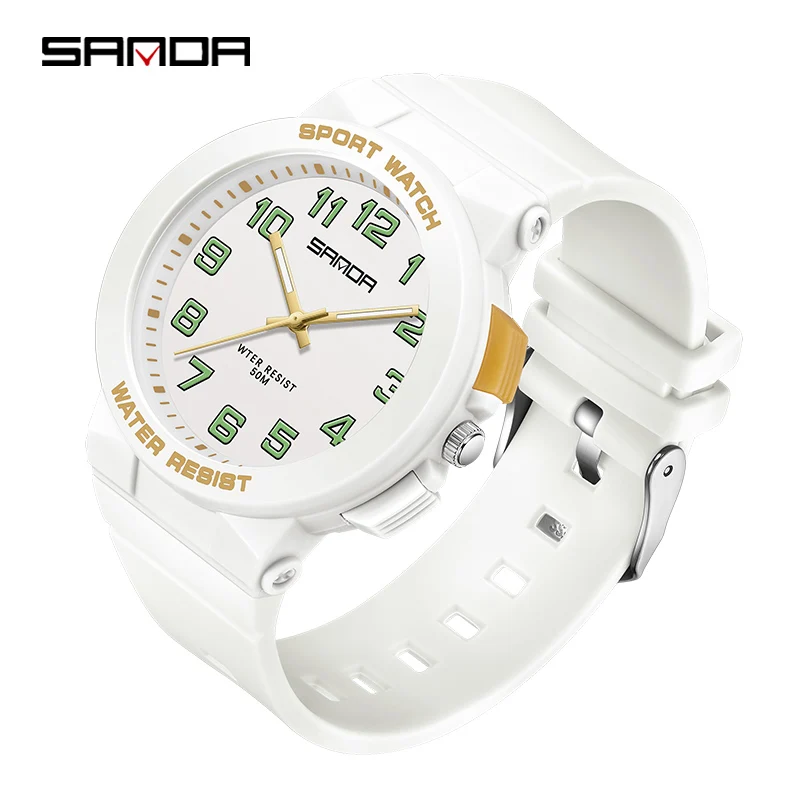 Fashion Sanda Sport Men Women Unisex 50 Meters Waterproof Small Fresh Simple Ladies Casual Clock Students Gifts Wrist Watches