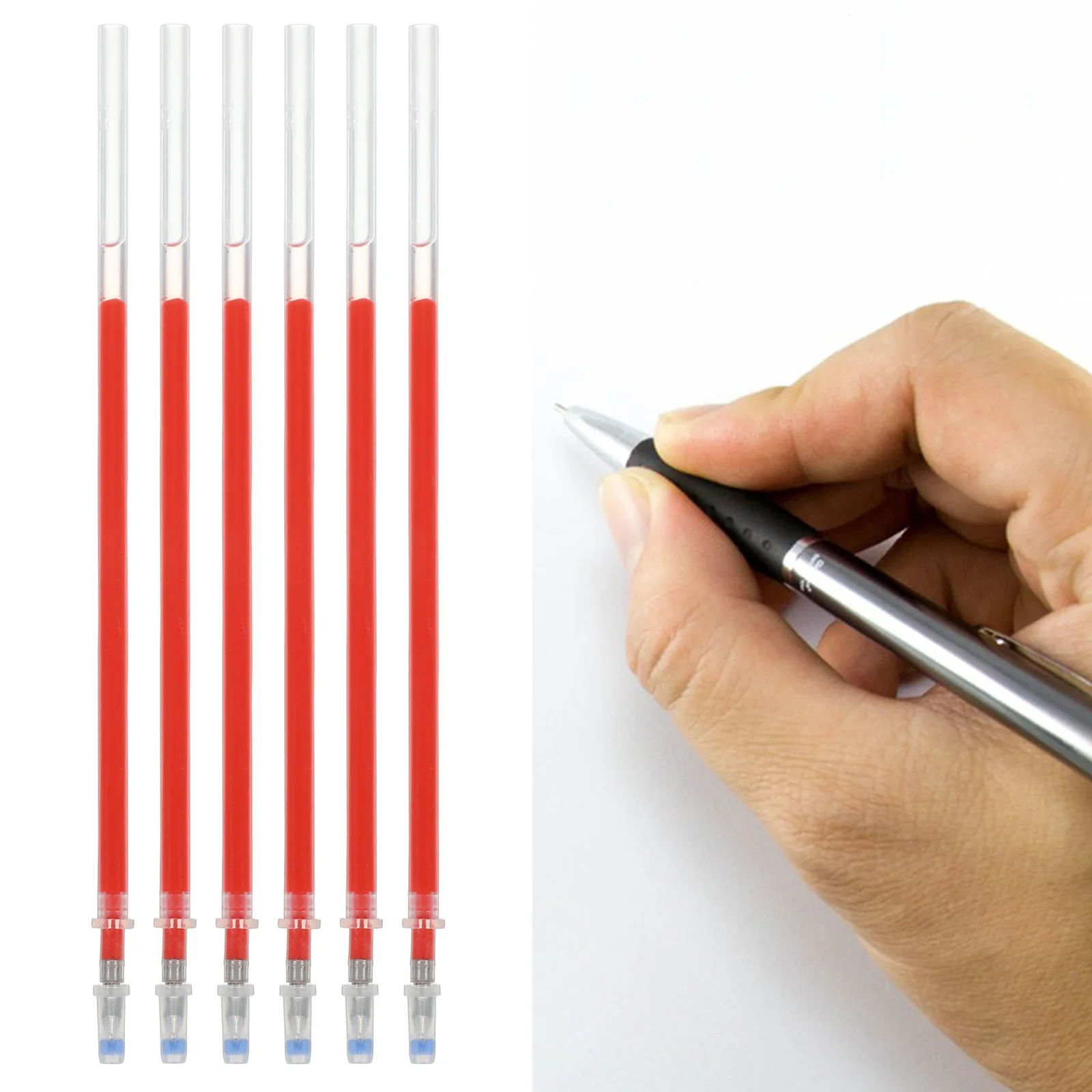 

100 Pcs Bullet Head Refill Pen Refills Gel Writing Plastic Replacement Ink Office