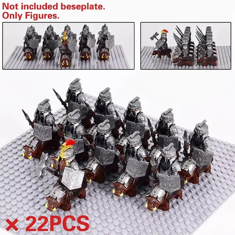 Mini Middeleeuwen Lord Ringen Middeleeuwse Dwerg Everzwijn Geit Chariot Leger Figuren Bouwstenen Bakstenen Kinderen Speelgoed Kerstcadeau