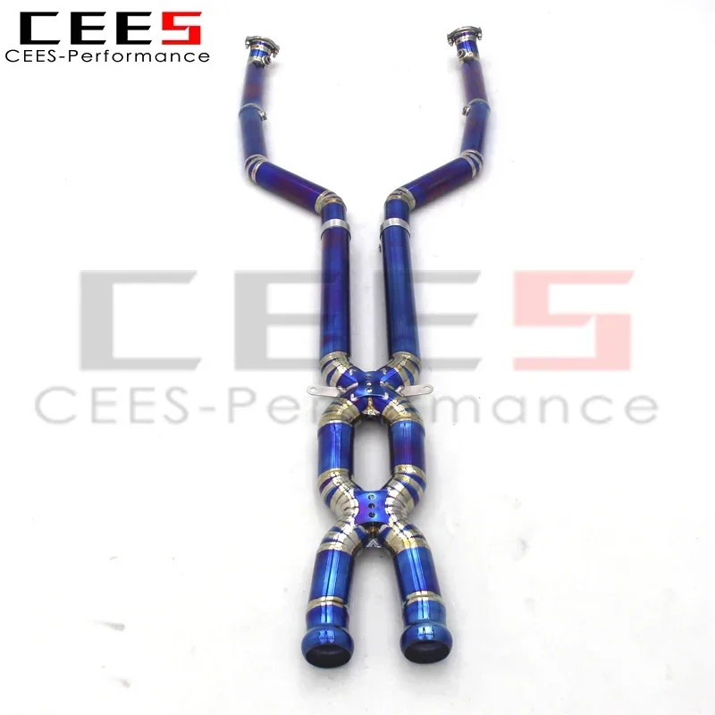 CEES Outlet Titanium Alloy High Performance Exhaust Front Middle X Pipe for Bmw M3 E90 E92 E93 Car Exhaust Pipes