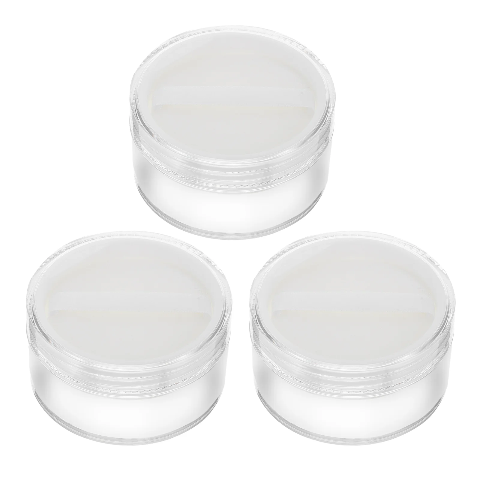 3Pcs Mini Loose Powder Boxes Portable Makeup Powder Subpackage Case Travelling Bottle with Puff 50g