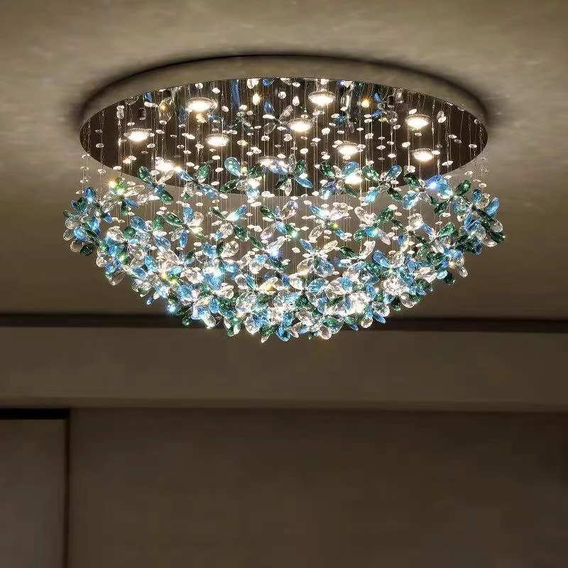 

Apartment Living Room Crystal Ceiling Lamp Light Luxury High-End Living Room Main Lamp Bedroom Butterfly Restaurant Chandelier