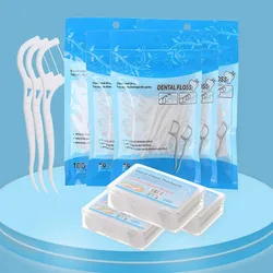 Dental Floss Stick, Ultra-fine Dental Floss Stick, Interdental Cleaning, Oral Care, Flat Line, Arched Toothpick Line