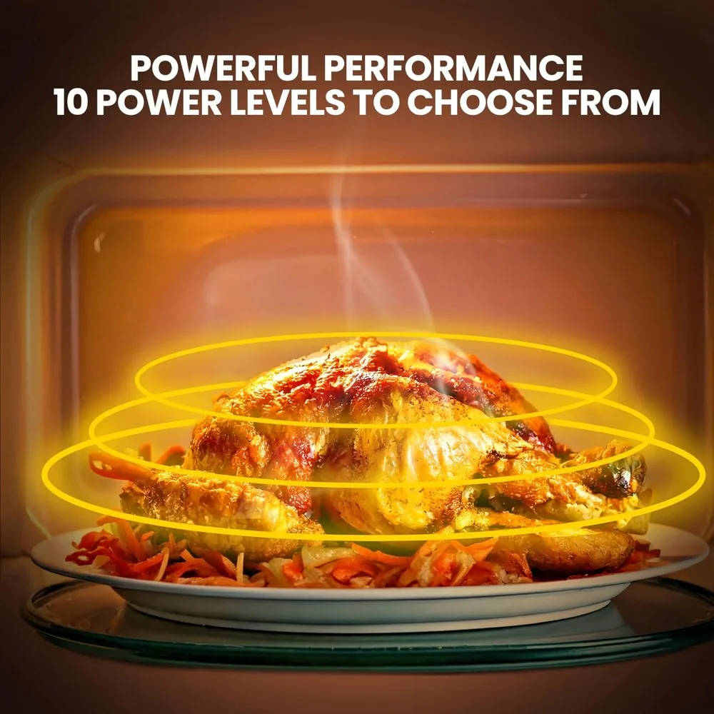 فرن ميكروويف ريترو 20 لتر / 0.7 قدم مكعب، بداية سريعة وإزالة الصقيع بواسطة الوزن/الوقت 8 أوضاع للطهي المحددة مسبقًا للقهوة والأرز والمعكرونة