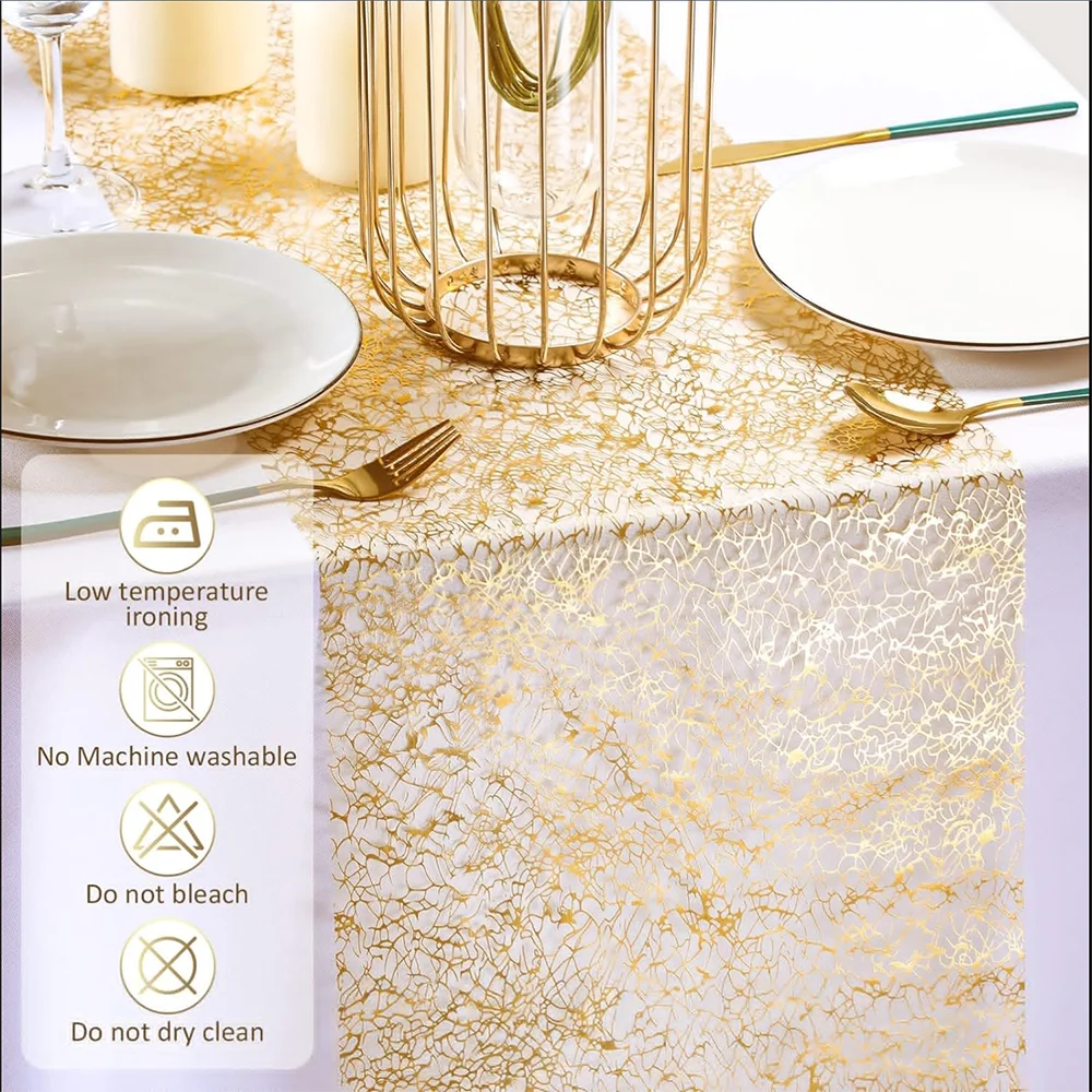 Runner da tavola in oro metallizzato Glitter tovaglie Runner rotolo metallico rettangolo per compleanno matrimonio casa decorazioni per la tavola di natale