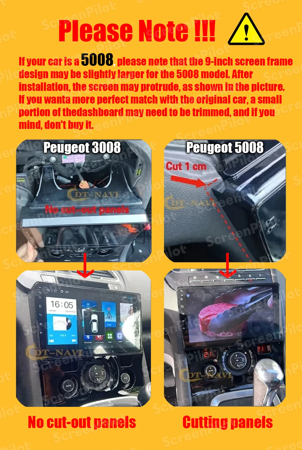 For Peugeot 3008 5008 AT MT 2009 2010-2015 2016 Android 16 Android Auto Multimedia Video Player Mirror Link Carplay Touch Screen