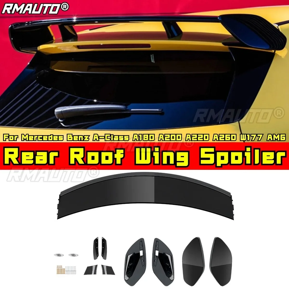 

For Mercedes Benz A-Class A180 A200 A220 A260 W177 AMG Body Kit Rear Roof Spoiler Roof Spoiler Roof Wing Modification Part