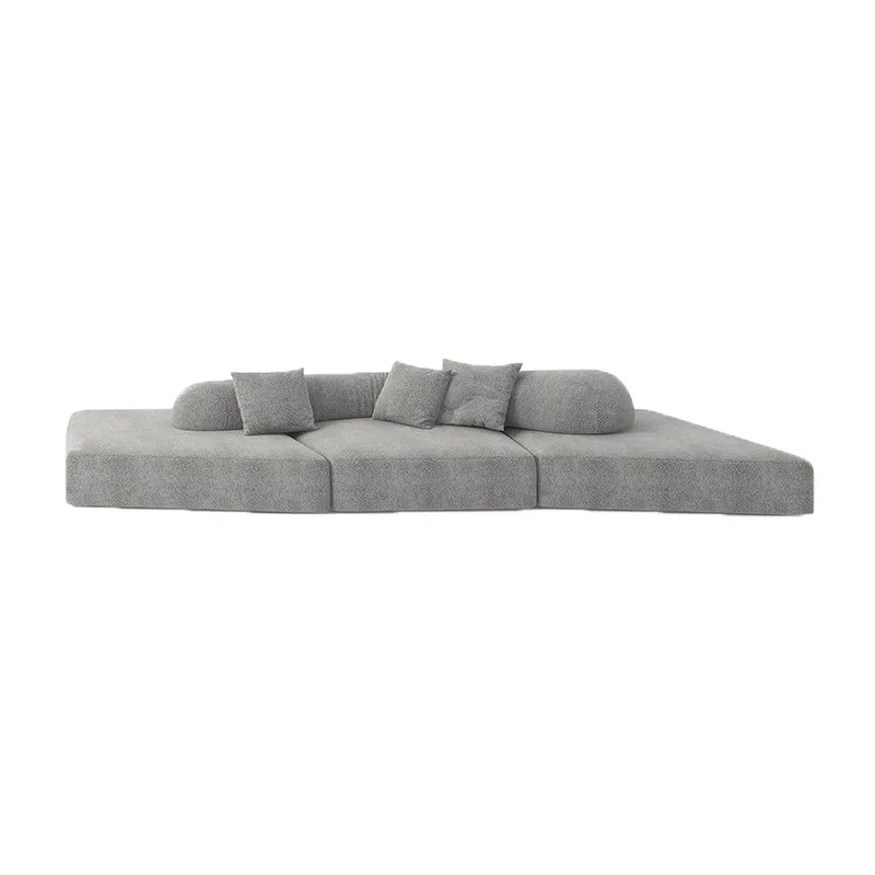 Italian Minimal Flat Villa Model Custom Rock Sofa with Multi-Person Module Arc Combination Fabric New Fashionable Style