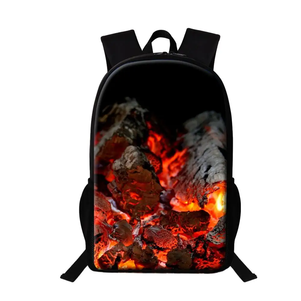 Mochilas escolares de 16 pulgadas para estudiantes de primaria, mochila con diseño de Cool Fire Blaze, morral diario para hombre, mochila multifuncional para niños