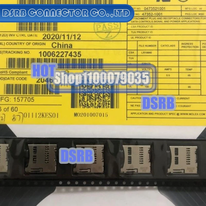 

20pcs/lot 47352-1001 473521001 micro Card 100% New and Original