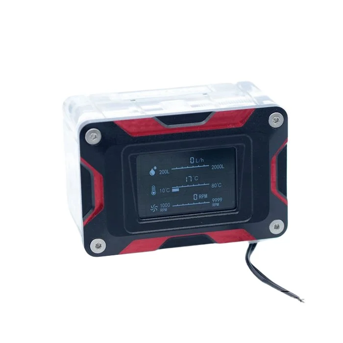 Computer water cooling intelligent flow rate temperature detection LCD display LSJ-ZNR