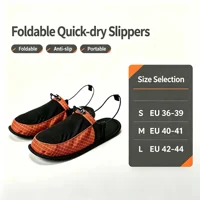 Foldable Quick Dry Water Slippers Anti Slip Barefoot Wading Shoes Lightweight Travel Beach Camp Hotel Portable Outdoor Sandals 6