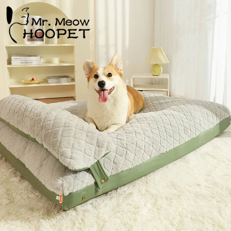 

HOOPET Winter Large Dog Sleeping Beds Pet Cat Fluffy Bed Mat Pet Cushion Big Medium Dogs Blanket Cushion Pet Supplies