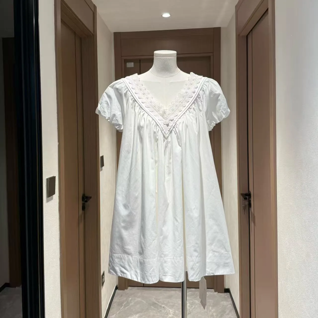 Summer Tencel Cotton White Dress First Love Little White Dress Doll Dress