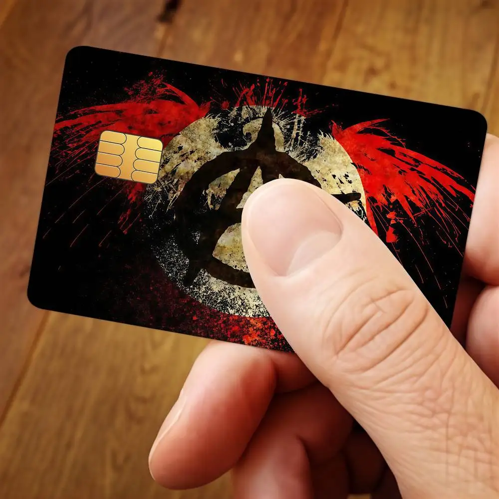 Accion Antifascista Credit Card Public Transportation Cards Sticker Waterproof Card Face Decoration 4PCS